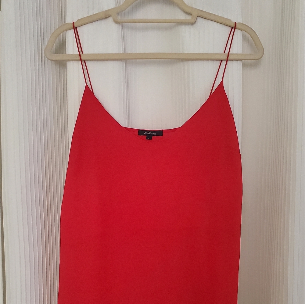 Red, Flowy Tank Top